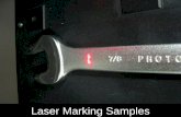 Laser marking samples