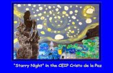 Starry night in the ceip cristo de la paz