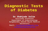 Diagnosis Tessts in Diabetes Mellitus_ Dr Selim