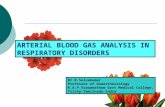 Arterial blood gas analysis in respiratory disorders