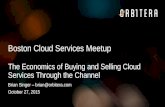 The Economics of Buying and Selling Cloud Services Through the Channel