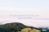 10 questions to ask your cloud provider