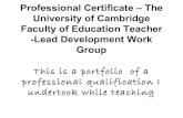 Portfolio 3 Further Professional Development Certificate