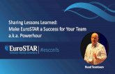 Sharing lessons learned - Make EuroSTAR2015 a success for your team