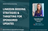 LinkedIn Bidding Strategies & Targeting for Sponsored Updates