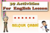 39 ACTIVITIES FOR ENGLISH LESSON