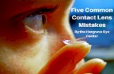 Five Common Contact Lens Mistakes