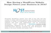 How Having a WordPress Website Design Powers your Business in 2016?