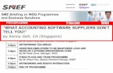 What Accounting Software Suppliers Don't Tell You