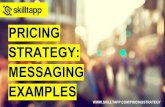 Pricing Strategy: Messaging Examples