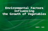 Environmental factors influencing Growth of Vegetables