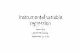 ICAR-IFPRI- Instrumental Variable Regression- Devesh Roy, IFPRI