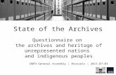 State of the Archives: questionnaire on the archives and heritage of UNPO