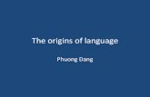 Chapter 1 the origins of language