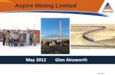 23.05.2012 Aspire's strategic investor interest, Glen Ainsworth