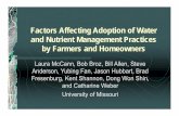 Factors Affecting Adoption of Nutrient Management Practices by Farmers and Homeowners
