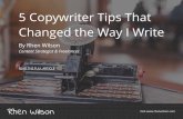 5 Copywriter Tips That Changed the Way I Write