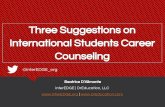 Three Suggestions on International Students Career Counseling