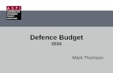 Dr Mark Thomson - Australian Strategic Policy Institute - 2015-2016 Defence budget outlook