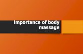 Importance of body massage