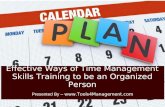 Effective ways of time management skills training to be an organized person