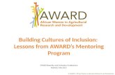 Session 4 Benefits and limitations of mentoring programs: AWARD