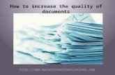 Things to be considered before translating the document