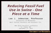 Reducing Fossil Fuel Use in Swine