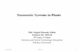 Taxonomic systems in plants
