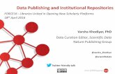 Data Publishing and Institutional Repositories