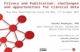 Privacy and Publication: challenges and opportunities for clinical data