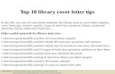 Top 10 library cover letter tips