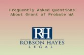 Frequently Asked Questions About Grant of Probate WA