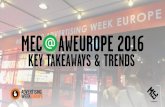 MEC@AWE 2016 key takeaways and trends