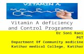 Vitamin A deficiency and control programme