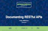 Documenting RESTful APIs