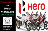 Presentation on Hero Motocorp CSR Activities