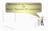 Major Theories Of Leadership