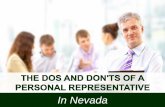 The Do's and Dont's Of a Personal Representative in Nevada