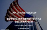 Lean Internationalization - how to enter international markets without breaking the bank