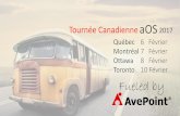 aOS canadian tour Quebec - Domptez votre Office 365.