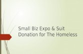 Small biz expo & suit donation for the homeless
