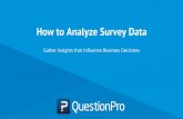 How to Analyze Survey Data