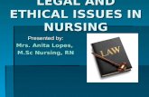 Legal and Ethical issues in nursing.