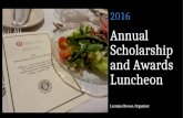 Presentation, Scholarship Awards Luncheon