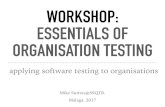 Workshop : organisational testing essentials