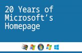 20 Years of Microsoft Homepage