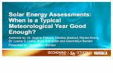 Typical Meteorological Year Use in Solar Energy Assessments by Vaisala