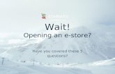 5 questions to answer before opening an E-shop!