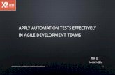 Apply Automation Tests Effectively In Agile Development Teams